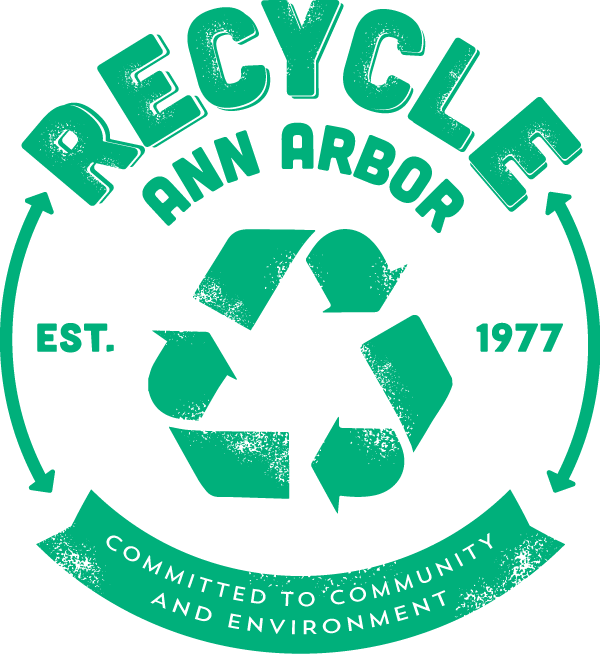 Recycle Ann Arbor Logo, established 1977, Committed to Community and Environment