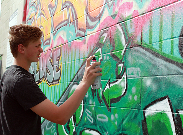 The ReUse Center Gets Graffitied, in a Good Way with a Good Message The ReUse Center Gets Graffitied, in a Good Way with a Good Message