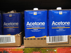 bottles of acetone