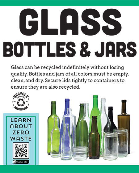 Glass bottle and jars signs