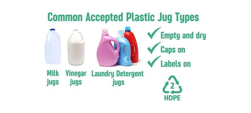 Common accepted plastic jug types