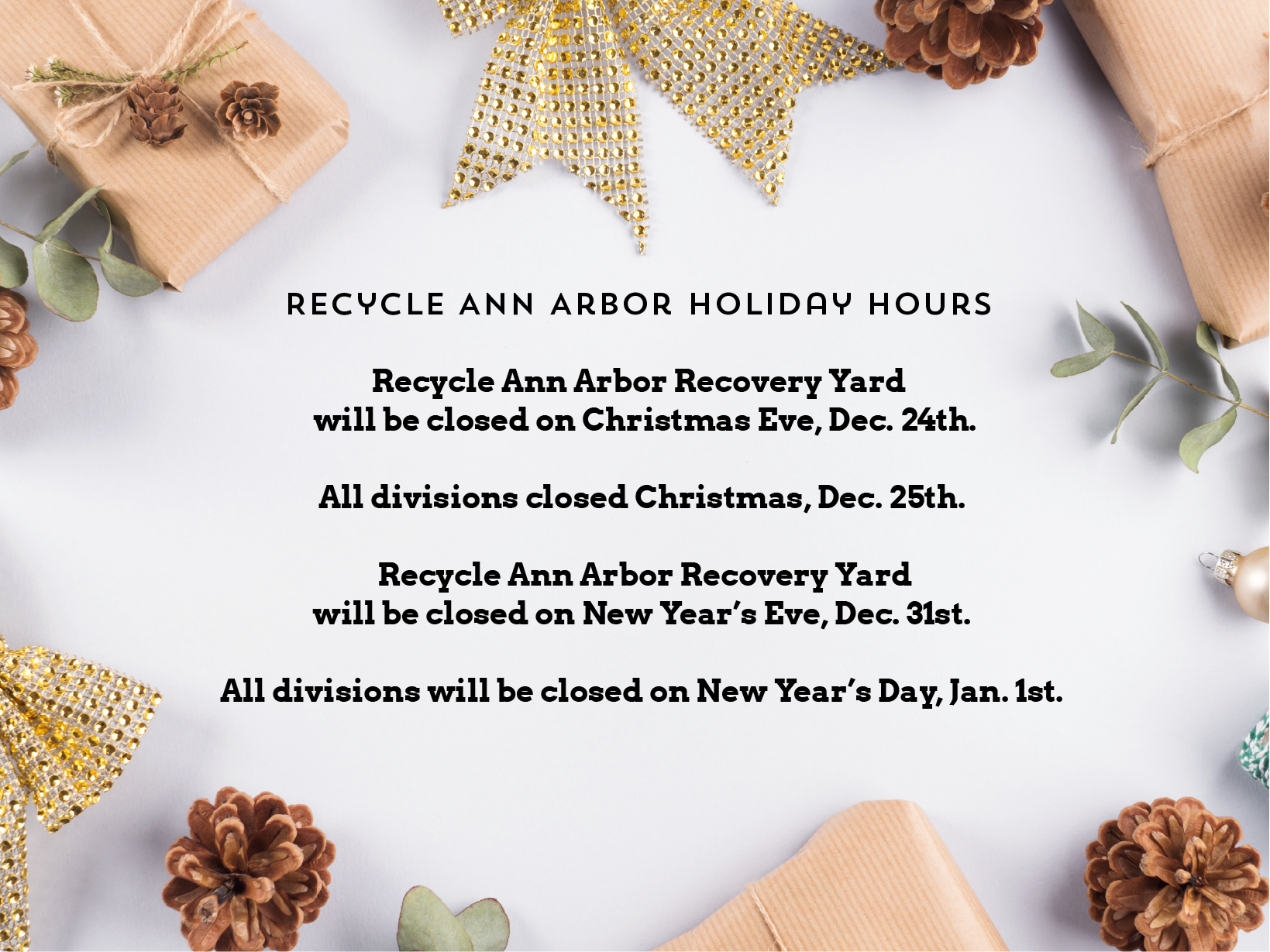 Holiday Hours